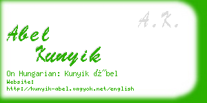 abel kunyik business card